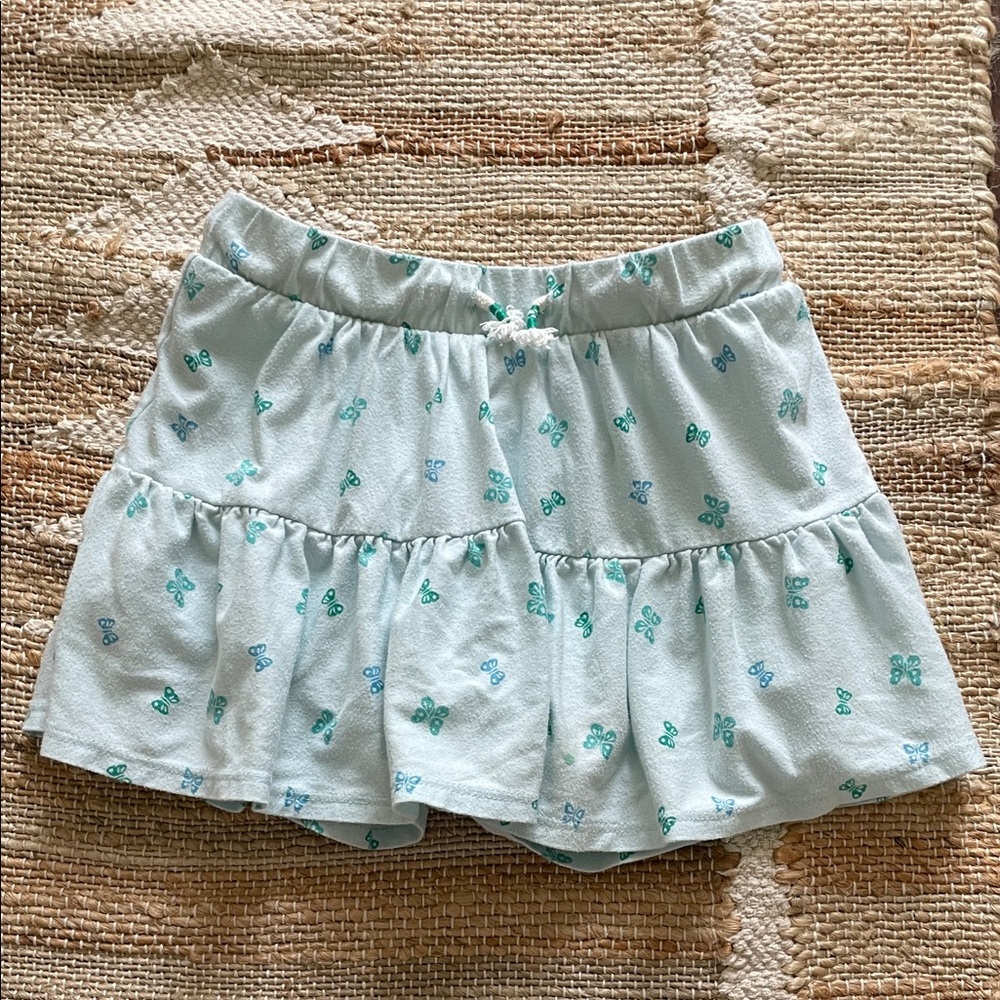 Blue Ruffled skort - girl 6-7y